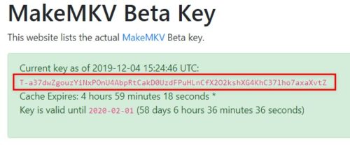 makemkv beta key september 2019